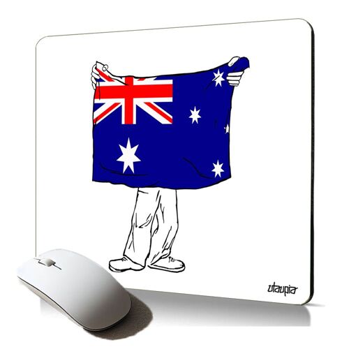 tapis de souris souple drapeau austraaustralien anti dérapant caoutchouc respectueux de l'environnement PC basket