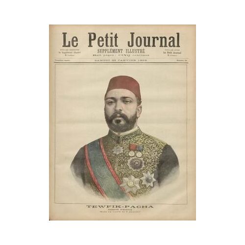 Petit Journal Supplement Illustre (Le) N° 61 Du 23/01/1892 - Tewfik Pacha Kedive D'egypte Les Mysteres De Khartoum