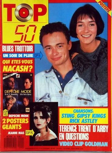 Top 50 N° 90 Du 23/11/1987 - Blues Trottoir - Nacash - Depeche Mode - Jeanne Mas - Goldman - Terence Trent D'arby - Sting - Gipsy Kings - Rick Astley