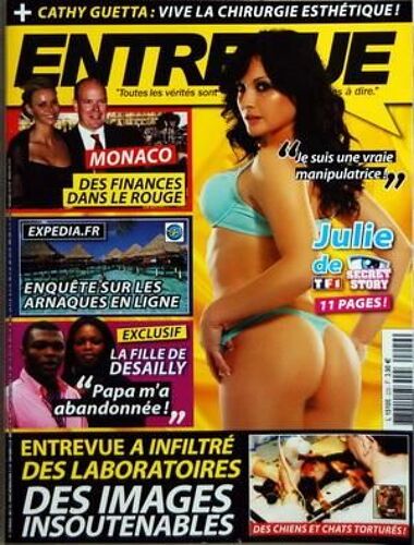Entrevue N° 229 Du 01/08/2011 - Secret Story - Julie - Je Suis Une Craie Manipulatrice - Monaco / Des Finances Dans Le Rouge - Expedia / Enquete Sur Les Arnaques En Ligne - La Fille De Desailly / Papa M'a Abandonnee - Entrevue A Infiltre Des Labor...