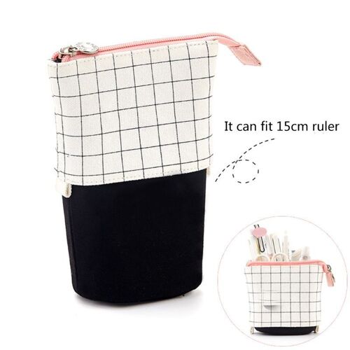 Porte-Crayon Télescopique Debout, Boîte À Stylos, Pochette De Papeterie, Sac Portable Pour L'école
