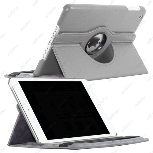 Ebeststar ®  Etui Pu Cuir Coque Housse Rotative 360° Pour Apple Ipad Mini 1 + 1 Verre Trempé, Couleur Gris
