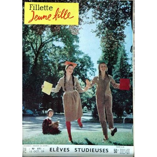 Fillette Jeune Fille N° 691 Du 15/10/1959 - Eleves Studieuses - Daniel Gelin.