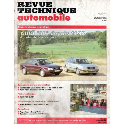 Revue Technique Audi 80 Depuis 1992 4 Cylindres Essence  N° 556