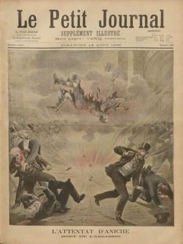 Petit Journal Supplement Illustre (Le) N° 248 Du 19/08/1895 - L'attentat D'aniche Un Train Attaque Par Des Taureaux