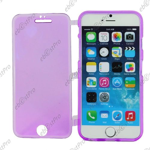 Ebeststar ® Housse Etui Coque Portefeuille Livre Silicone Gel Pour Apple Iphone 6 Plus Écran 5,5", Couleur Violet + Stylet + Film Protection D'écran