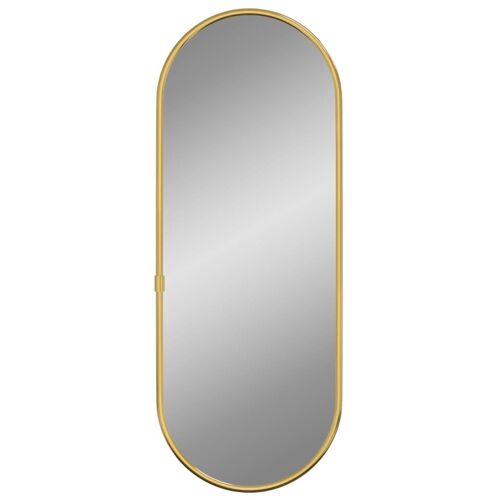 vidaXL Miroir mural Doré 40x15 cm Ovale