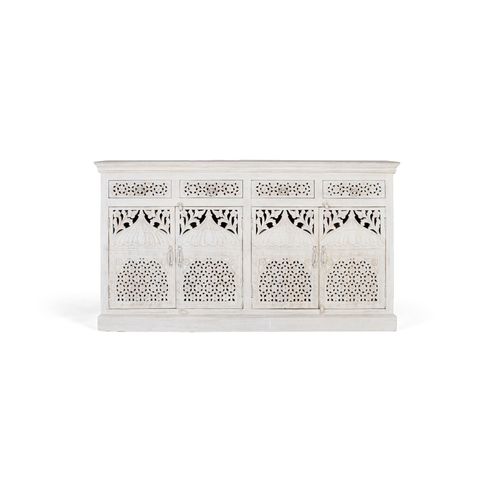 Buffet Avec 4 Portes Et 4 Tiroirs En Bois De Manguier