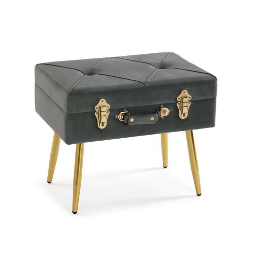 Banquette pied de lit 42 x 34 x 50 cm, gris foncé