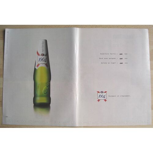Publicité Papier - Bière 1664 De 1998