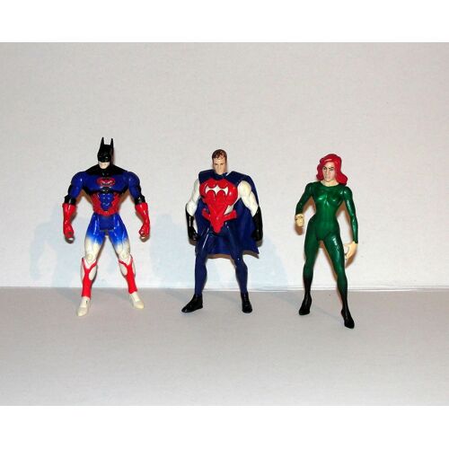 Batman Lot De 3 Figurines Articulés Kenner 97  Batman Robin  Poison Ivy