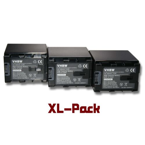 3 batteries 4000mAh avec puce pour caméscope JVC GZ-MS230RU, GZ-MS230RUC, GZ-MS230RUS, GZ-MS230U, GZ-MS240, GZ-MS240AUS