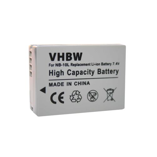 vhbw Batterie compatible avec Canon PowerShot G10, G3x, SX40, SX40HS, G1 X, G15, SX50, SX50HS appareil photo (700mAh, 7,4V, Li-ion)
