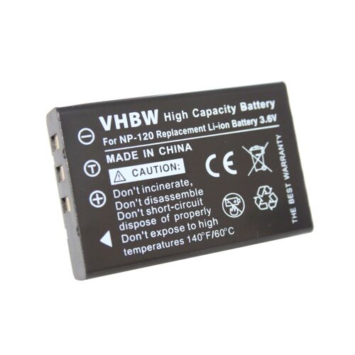 vhbw 1x Batterie compatible avec Aiptek HDDV 8300, DXG-595V, Cinema V10 Plus, AHD H12 Extreme appareil photo (1600mAh, 3,6V, Li-ion)