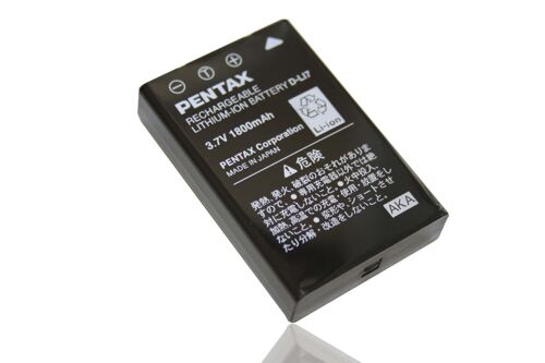 Batterie ORIGINALE LI-ION 1800mAh 3.7V pour PENTAX D-Li7, FUJIFILM NP-120, RICOH DB-43, KYOCERA Yashica BP-1500s, Toshiba Camileo H30 etc.