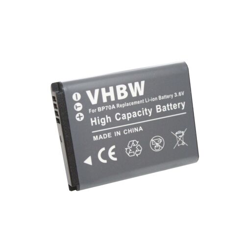 vhbw Batterie compatible avec Samsung DV180F, ES70, ES65, L20, ES91, ES90, ES80, ES78, ES75, ES74, ES73, ES71 appareil photo (500mAh, 3,6V, Li-ion)