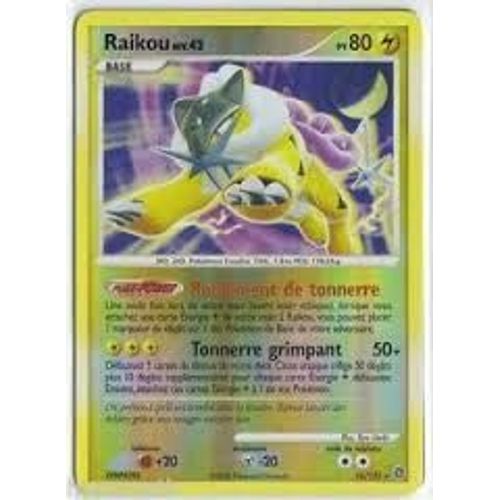 Carte Pokemon-Raikou Nv42 80pv-Holo 16/132