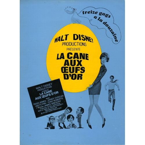 La Cane Aux Oeufs D'or, Synopsis Dépliant, Walt Disney, Vincent Mceveety, Dean Jones, Sandy Duncan