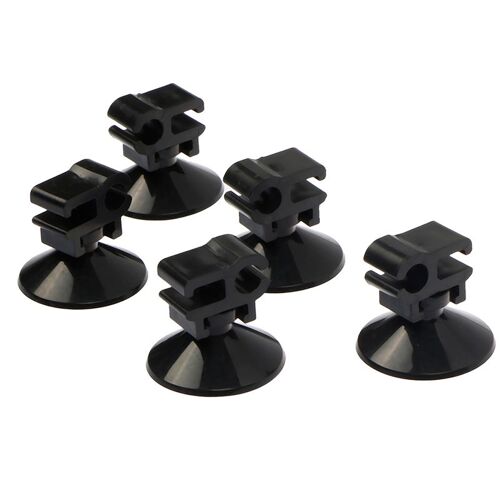 Boucle De Cordon D'alimentation Pour Tube À Oxygène, Clip De Ventouse D'aquarium Noir, 5 Pièces