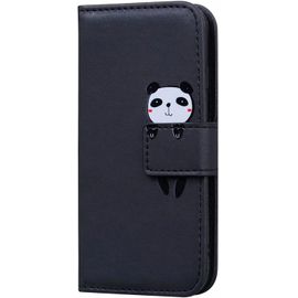 Coque Iphone 7 Plus,Housse Iphone 8 Plus,Etui En Cuir Synthetique Portefeuille Les Dessins Animes Panda,Ave Fonction Support,Antichoc Tpu,Pour Iphone 7 Plus/8 Plus(5.5""),Noir