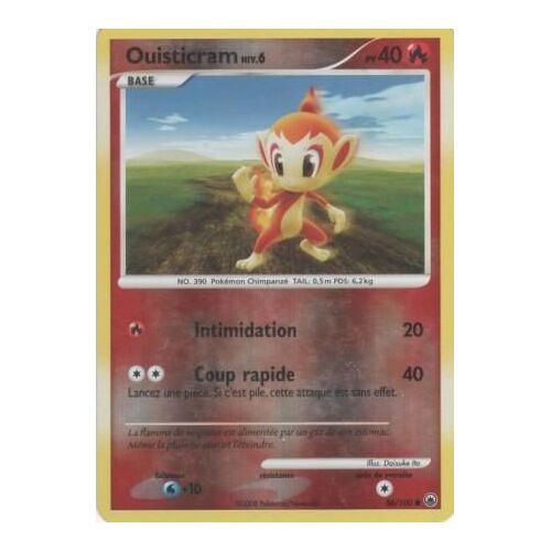 Carte Pokémon "Ouisticram Niv.6" Pv40 Holo Reverse 56/100