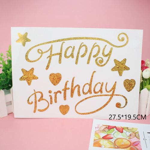 27.5X19.5CM 4 - Autocollant de ballons transparents à faire soi-même, décorations de fête d'anniversaire et de mariage, lettre licorne espagnole, DIY bricolage