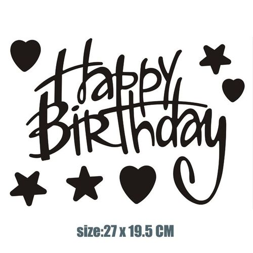 27X19.5CM 19 - Autocollant de ballons transparents à faire soi-même, décorations de fête d'anniversaire et de mariage, lettre licorne espagnole, DIY bricolage