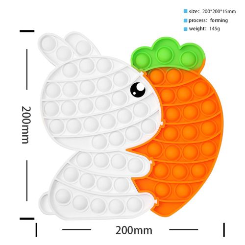 Lapin Et Carotte Mignons, Jouets À Bulles, Pour Autisme, Pression Sensorielle, Soulage Le Stress, Jeu Simple, Cadeaux Pour Enfants Et Adultes