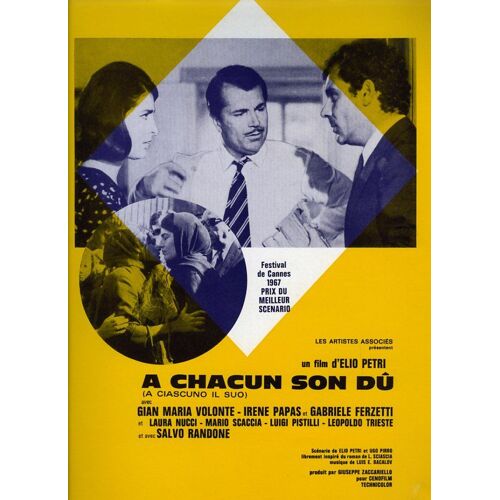À Chacun Son Dû, Synopsis Dépliant, Elio Petri, Gian Maria Volonte, Irène Papas, Gabriele Ferzetti
