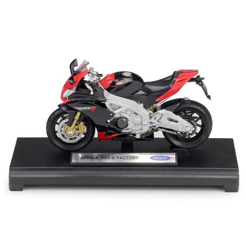 Welly 1:18 Aprilia RSV 4 Usine Moulé sous pression Véhicules De Collection Loisirs Moto Modèle Jouets