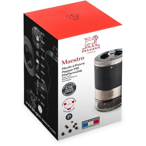 Maestro Moulin À Poivre Manuel U'select En Bois Avec Réservoir Interchangeable, Graphite, 11 Cm - 4in