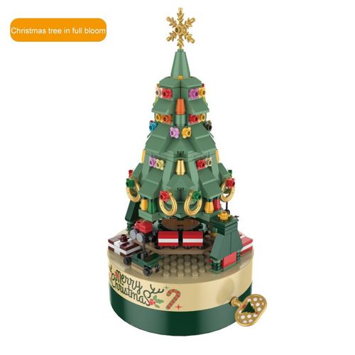 Boîte À Musique Pour Enfants, Série City Street View, Arbre De Noël, Camping Car, Figurines D'Animaux, Blocs De Construction, Jouets De Noël