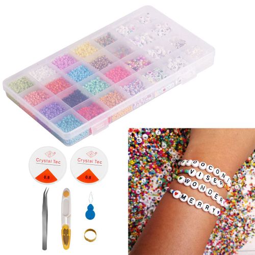 Fournitures Pour La Fabrication De Bracelets Et De Colliers, 15 Couleurs, Perles De Rocaille Artisanales, Petites Perles De Poney, Pour Bricolage, Projets Artisanaux