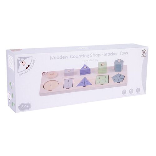 Planche éducative Montessori en bois pour enfants, jouets de maths précoces, forme de Figure géométrique, jeu de comptage numérique