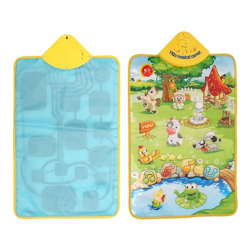 Tapis De Jeu Musical Pliable Avec 14 Touches, Clavier De Piano, Piste De Danse, Animaux, Son, Jouets Éducatifs Précoces Pour Bébés