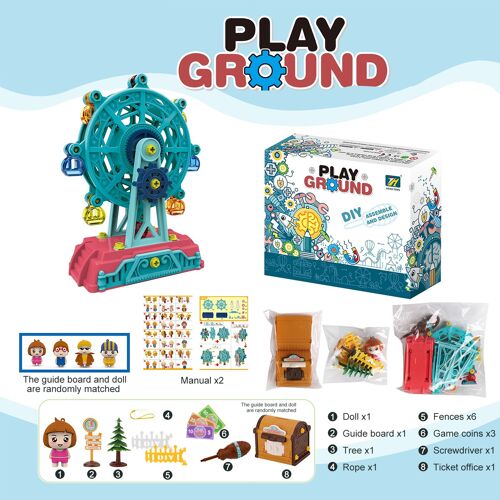 Parc D'Attractions Des Grandes Roues Pour Les Tout-Petits, 7types De Jouets À Monter Soi-Même, Jouet À Assembler, À Démonter, D'Apprentissage, De Construction, Cadeaux Pour Enfants