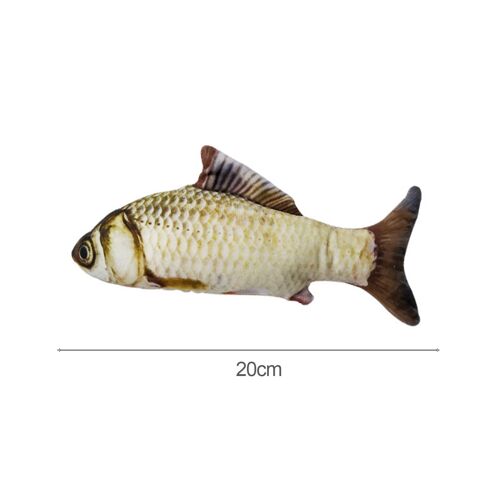 Poupée de poisson en peluche réaliste, fournitures de morsure à mâcher pour animal de compagnie interactif amusant pour chat/chat, tong de poisson, jouet pour chat, jouets d'herbe à chat