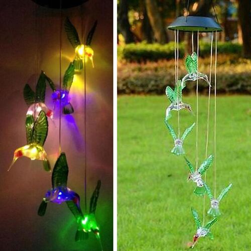 Lampe LED solaire à couleur changeante, 1 pièce, carillons éoliens, décoration de maison, chambre et jardin