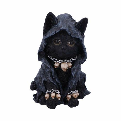 Figurine Gothique Faucheuse De Chat, Faucille, Chien, Sorcière, Faucheuse, Décoration En Résine Noire, Pour Halloween