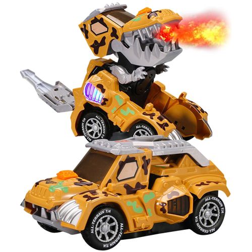 Voiture De Dinosaure Transformable Avec Lumière Led, Musique Électronique, Spray, Modèle De Dinosaure, Jouets Éducatifs Pour Garçons