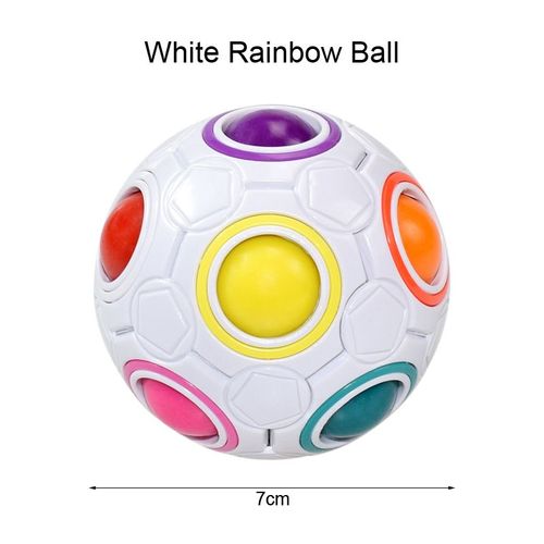 Cube Magique Anti-Stress Pour Enfants Et Adultes, Puzzle, Balle Arc-En-Ciel, Football, Jouets D'apprentissage Éducatifs, Anti-Stress