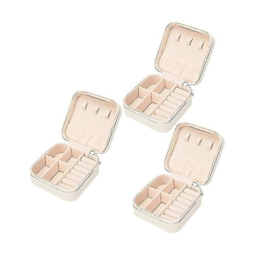 Small Jewelry Organizer, Jewelry Organizer Display Box For Ring Earrings Necklace Gift White