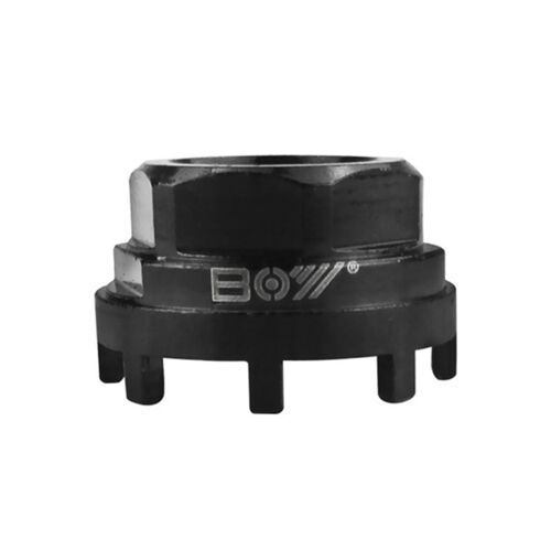 Vélo Vélo 8 Encoches Cartouche Support Inférieur Outil En Acier Au Carbone Axe Manchon Anti-Rouille Pas De Décoloration Vélo Vélo Cyclisme Accessoires