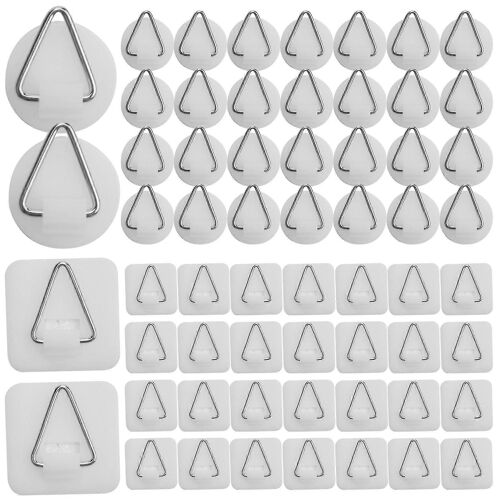 Invisible Adhesive Plate Hanger,Adhesive Picture Hangers Without Nails Adhesive Vertical Plate Hold 