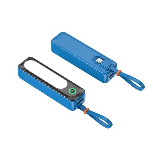 Batterie Externe Mini 5000mah 2-Pièce, Chargeur Portable Rapide Charge, Power Bank Petit Compatible Avec Samsung/Huawei/Xiaomi/Google Pixel/Oculus Quest 2/Switch (Bleu)