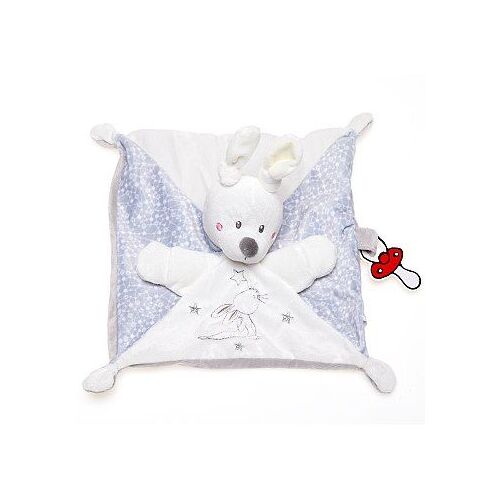 Doudou Lapin Blanc Gris  Simba Toys Benelux Peluche Bebe Naissance Attache Tetine Sucette Mixte Etoiles