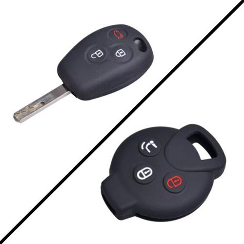 Étui à clés en Silicone avec Logo, pour Mercedes Smart 451 453 Fortwo Forfour, accessoires de style de télécommande, porte-clés sac alarme