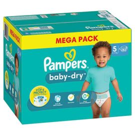 Pampers Couches Baby-Dry Taille 5 Couches Le Paquet De 82 Couches