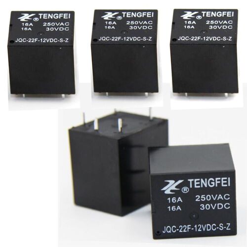 Relais De Conversion 22f Dc 12v, 5 Broches, 16a Jqc-22f-12vdc-S-Z, 5 Pièces