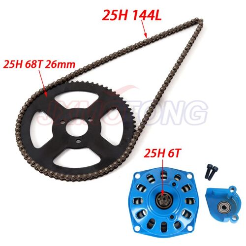 Système D'entraînement Pour Mini Moto, 25h 144l, Avec Boîte De Vitesses Et Pignon Arrière, Pour Mini Moto De Poche, 47cc 49cc